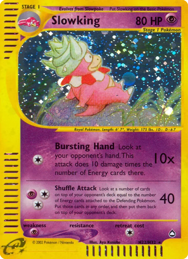 Slowking #H22 Aquapolis Pokemon card