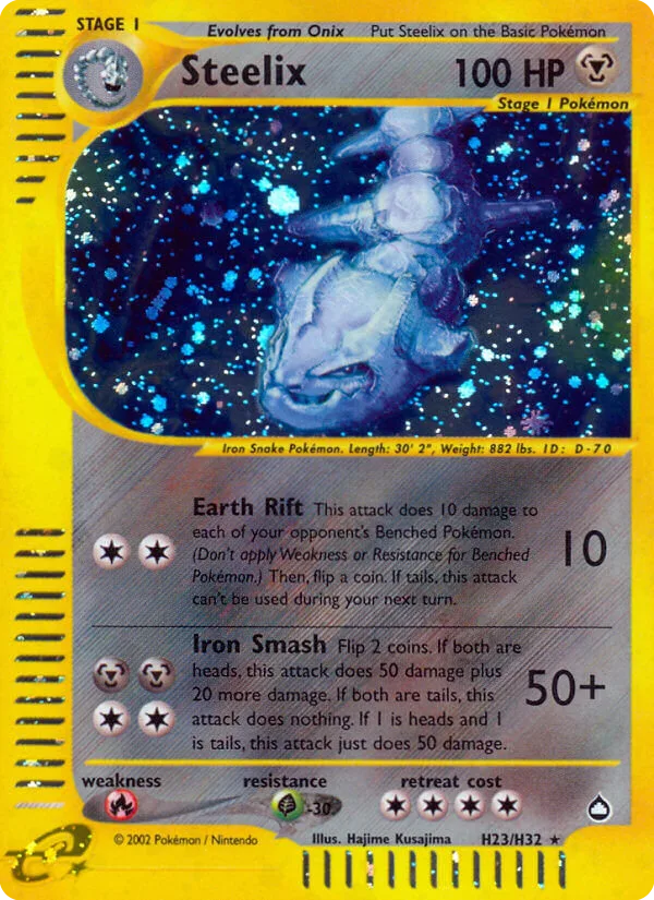 Steelix #H23 Aquapolis Pokemon card