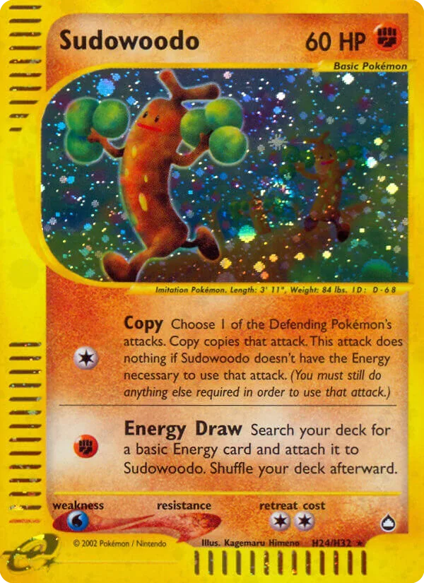 Sudowoodo #H24 Aquapolis Pokemon card