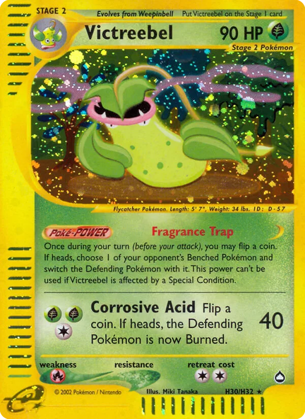 Victreebel #H30 Aquapolis Pokemon card