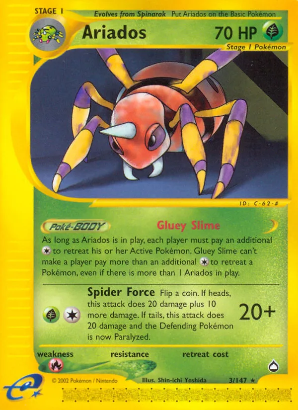 Ariados #3 Aquapolis Pokemon card