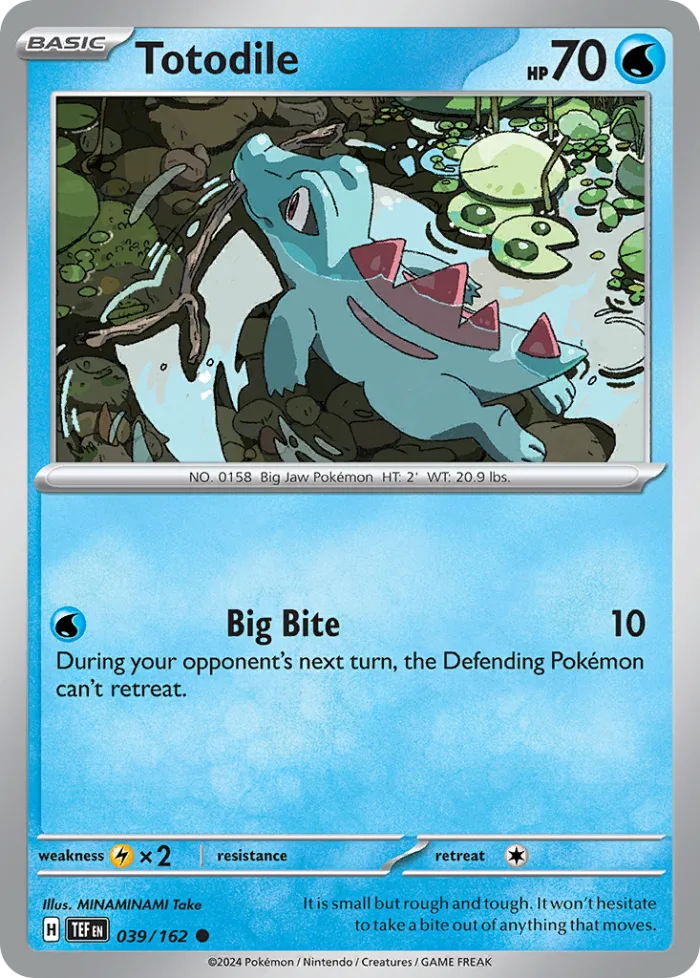 Totodile #39 Temporal Forces Pokemon card