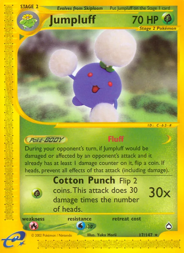 Jumpluff #17 Aquapolis Pokemon card