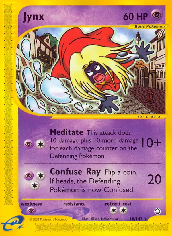 Jynx #18 Aquapolis Pokemon card