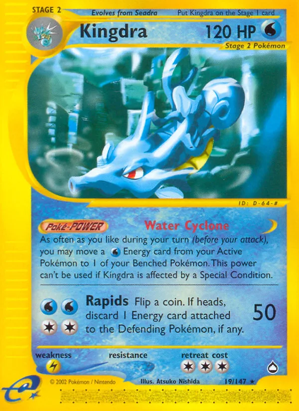 Kingdra #19 Aquapolis Pokemon card