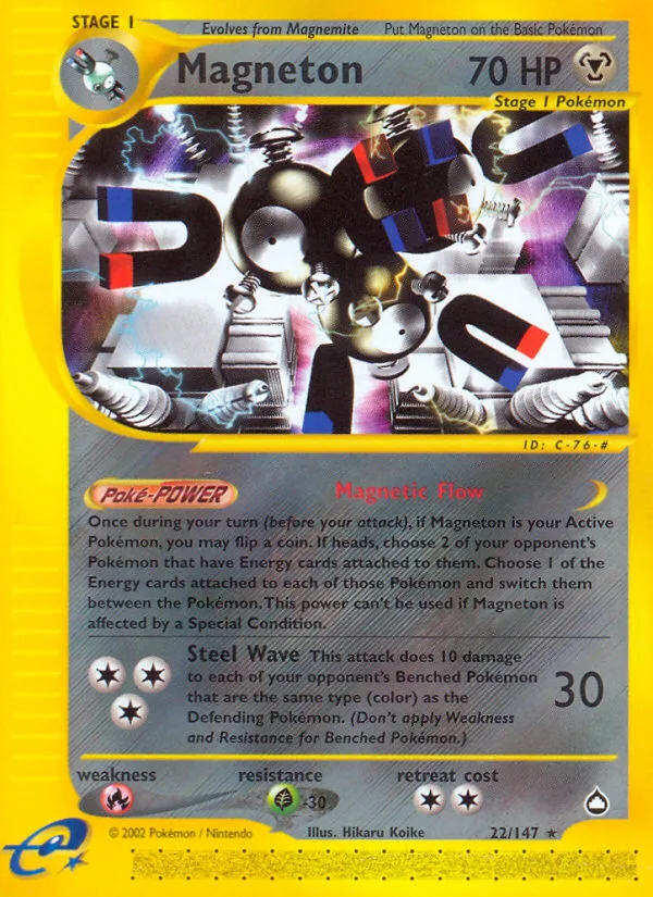 Magneton #22 Aquapolis Pokemon card
