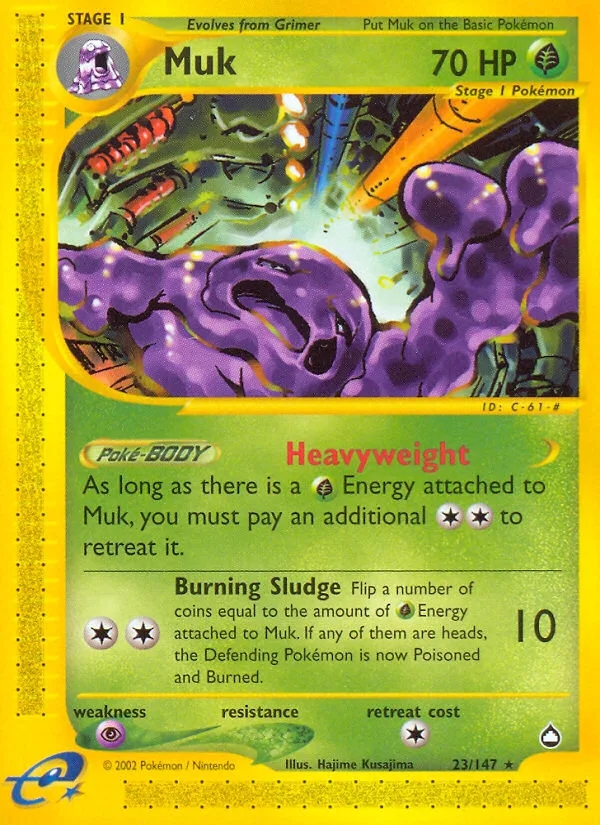 Muk #23 Aquapolis Pokemon card