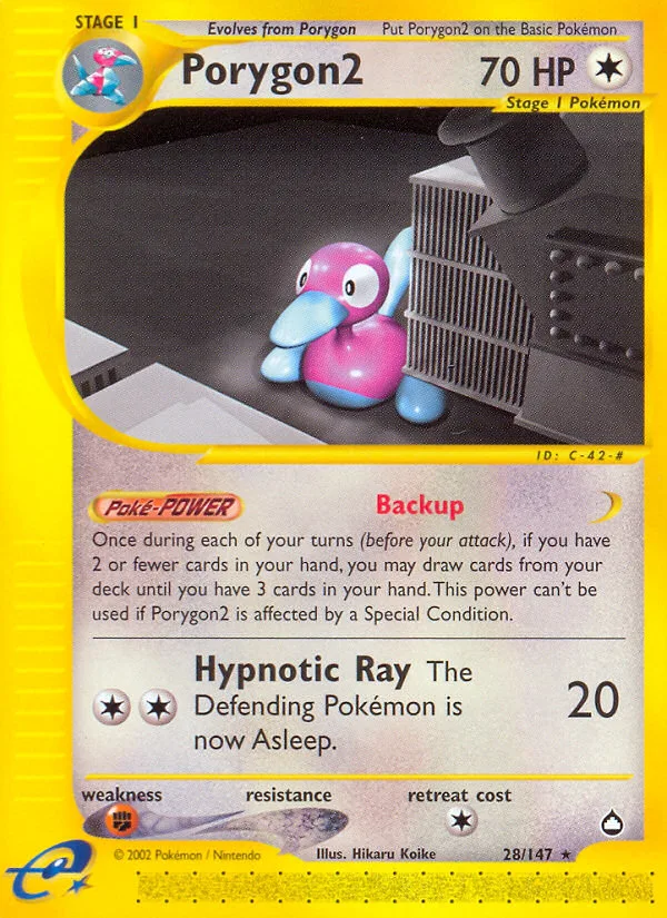 Porygon2 #28 Aquapolis Pokemon card