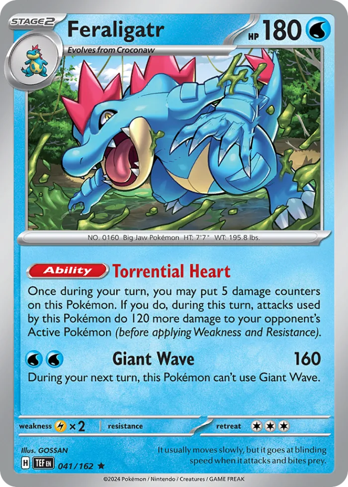 Feraligatr #41 Temporal Forces Pokemon card