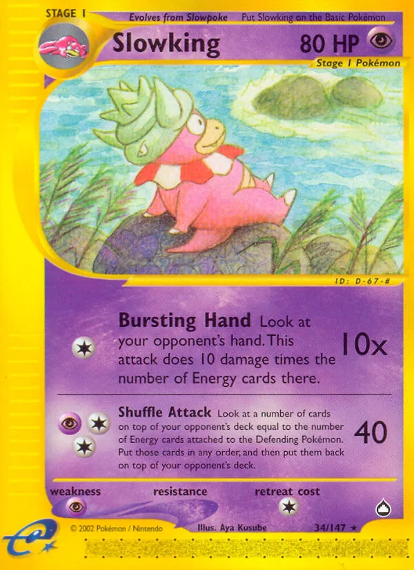 Slowking #34 Aquapolis Pokemon card