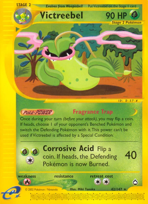Victreebel #42 Aquapolis Pokemon card