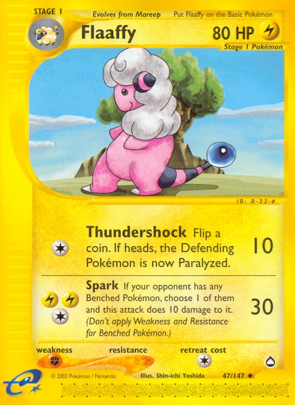 Flaaffy #47 Aquapolis Pokemon card