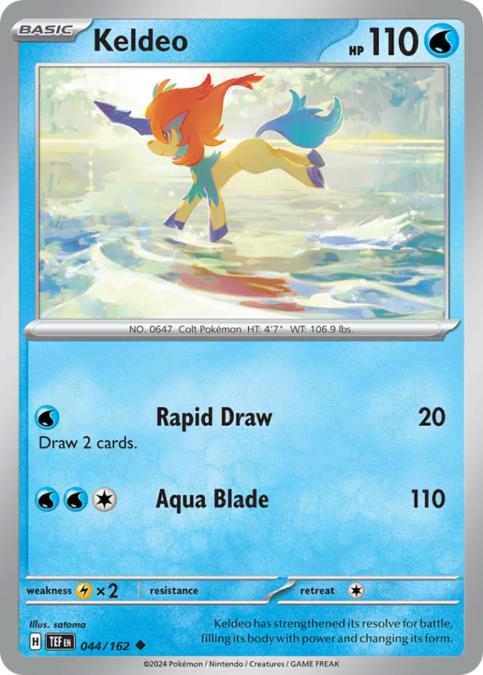 Keldeo #44 Temporal Forces Pokemon card