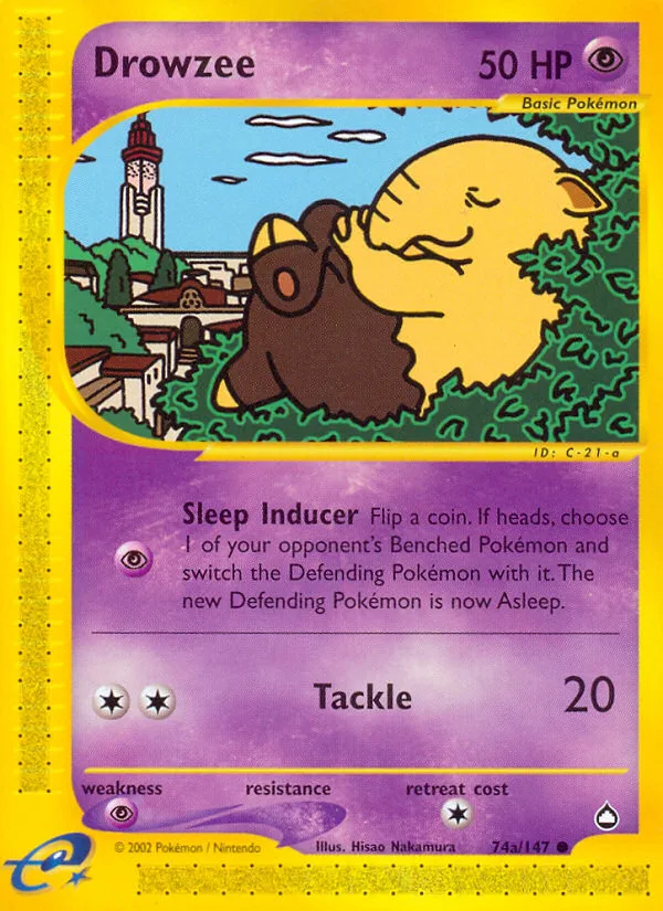 Drowzee Aquapolis card