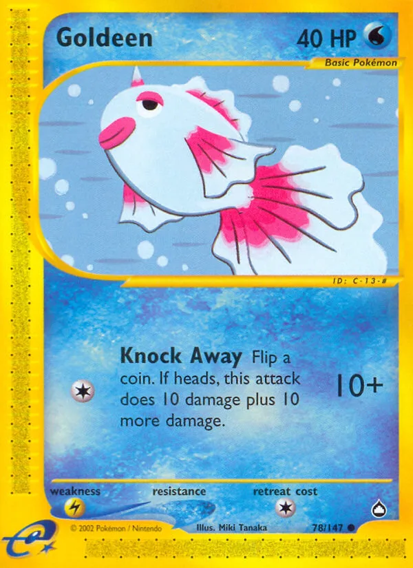 Goldeen #78 Aquapolis Pokemon card