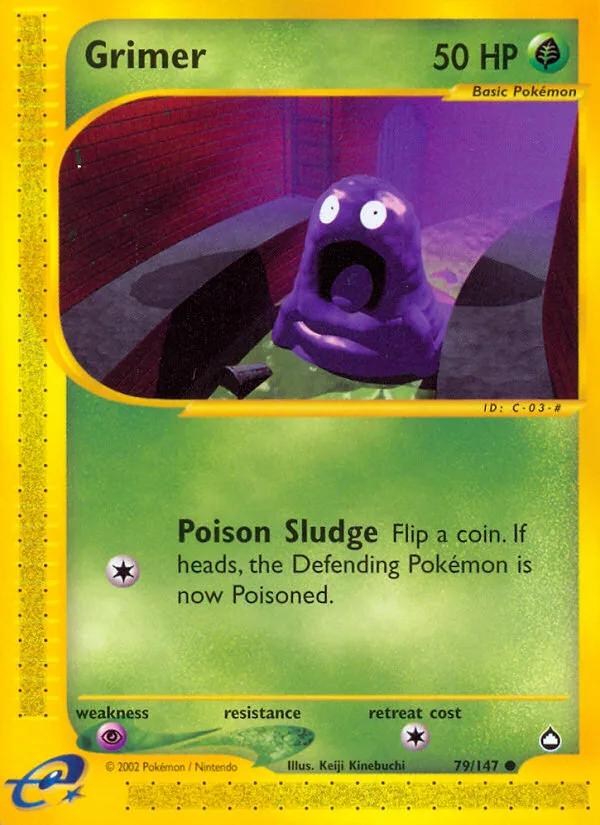 Grimer #79 Aquapolis Pokemon card