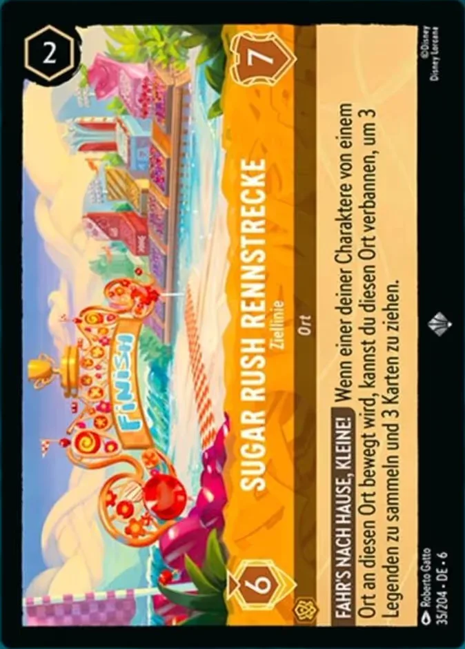 Sugar Rush Speedway #35 Azurite Sea Disney Lorcana card