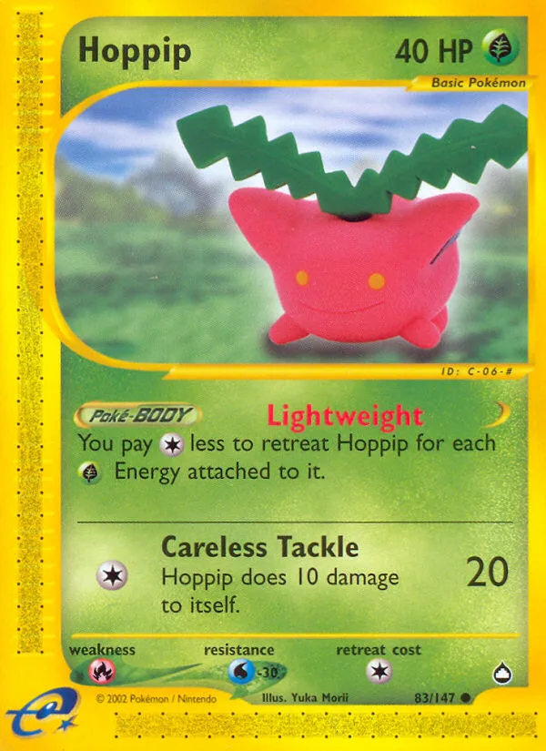 Hoppip #83 Aquapolis Pokemon card