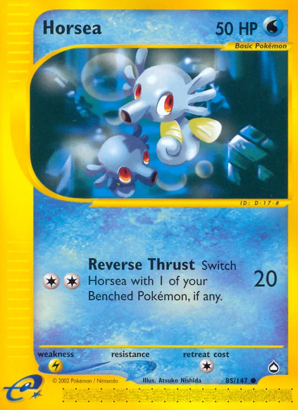 Horsea #85 Aquapolis Pokemon card