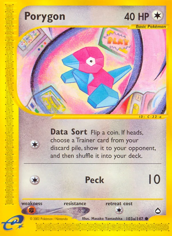 Porygon Aquapolis card