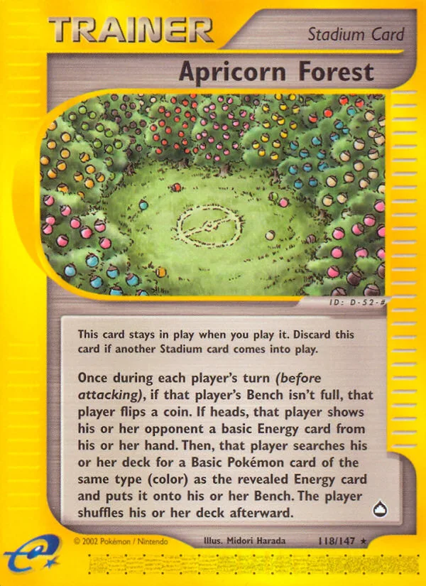 Apricorn Forest #118 Aquapolis Pokemon card