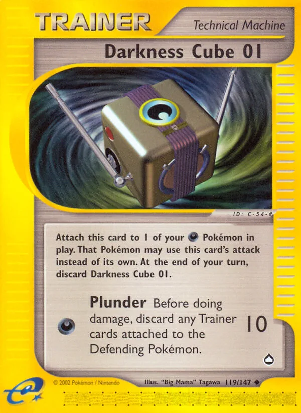 Darkness Cube 01 #119 Aquapolis Pokemon card
