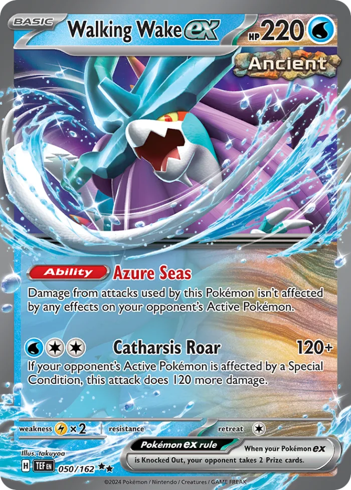 Walking Wake ex #50 Temporal Forces Pokemon card