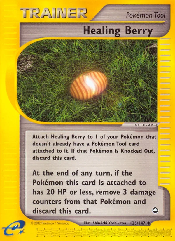 Healing Berry #125 Aquapolis Pokemon card