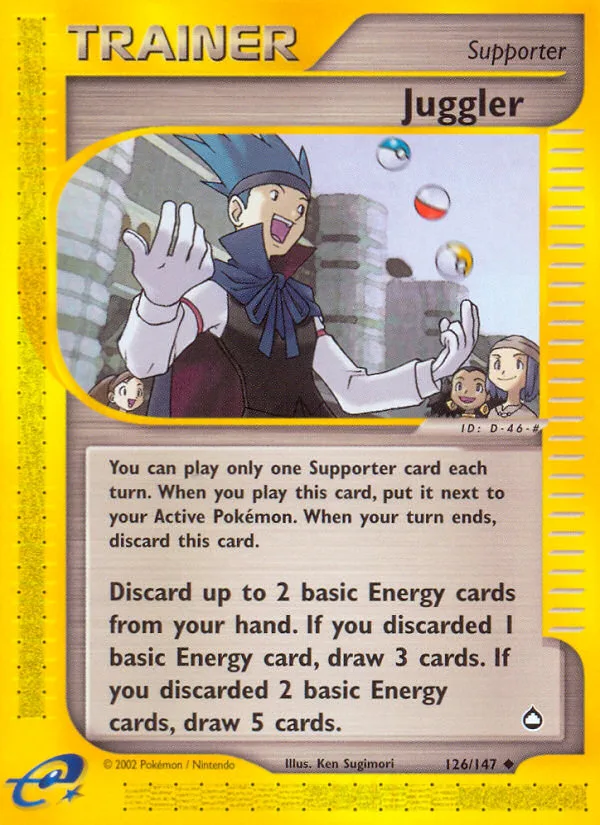 Juggler #126 Aquapolis Pokemon card