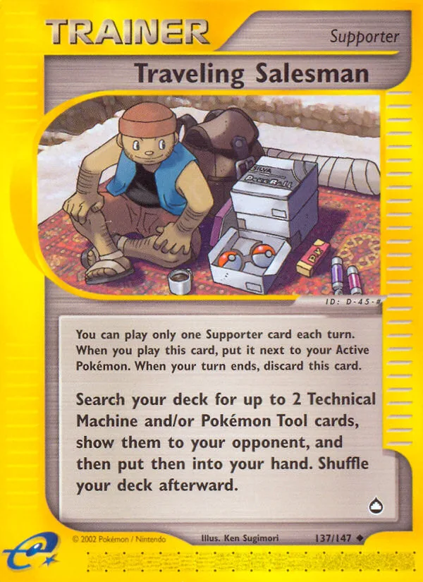 Traveling Salesman #137 Aquapolis Pokemon card