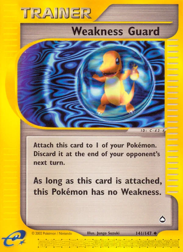 Weakness Guard #141 Aquapolis Pokemon card