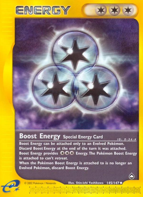 Boost Energy #145 Aquapolis Pokemon card