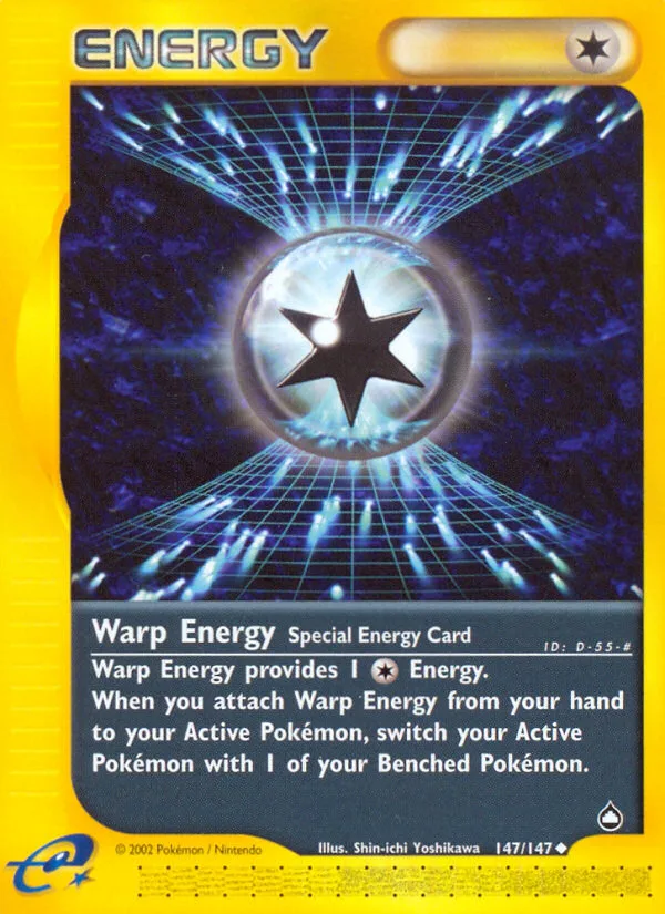 Warp Energy #147 Aquapolis Pokemon card