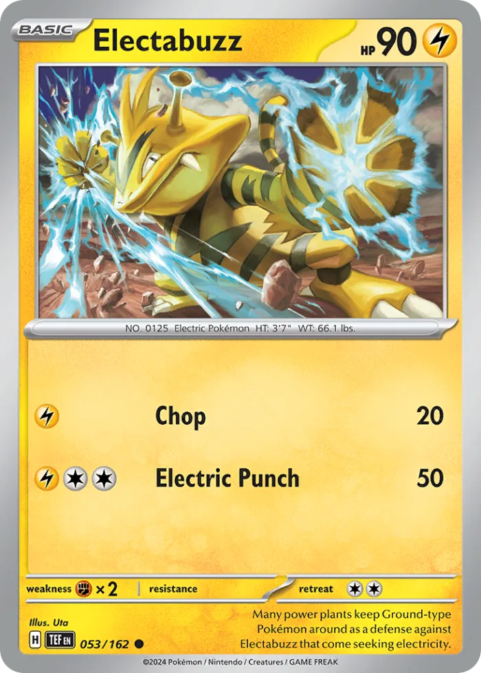 Electabuzz #53 Temporal Forces Pokemon card