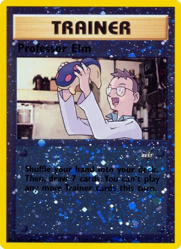 Professor Elm #3 Best of Game Pokemon card