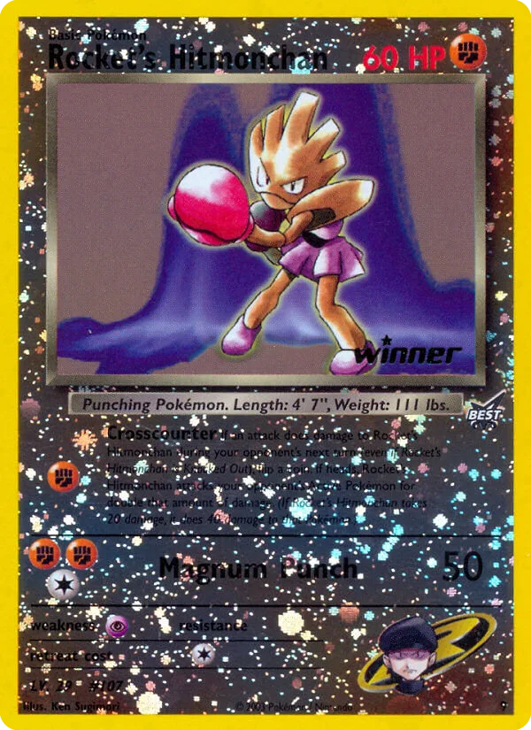 Rocket's Hitmonchan #9 Best of Game Pokemon card