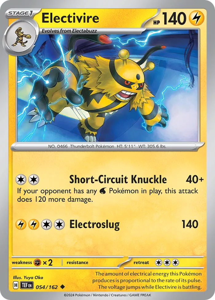 Electivire #54 Temporal Forces Pokemon card