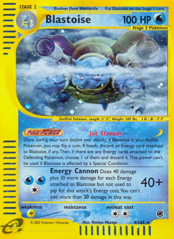 Blastoise #4 Expedition Base Set Pokemon card