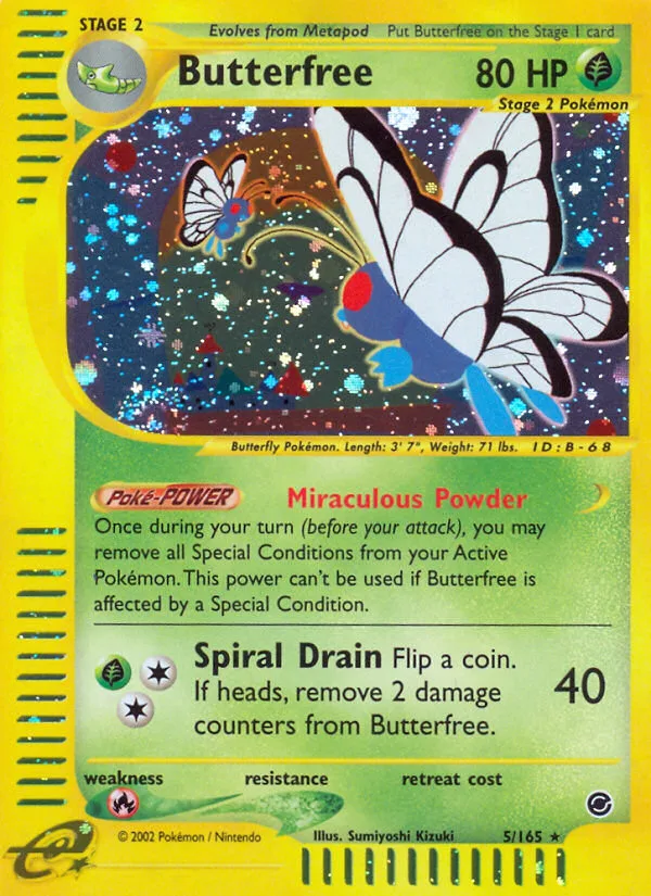 Butterfree #5 Expedition Base Set Pokemon card