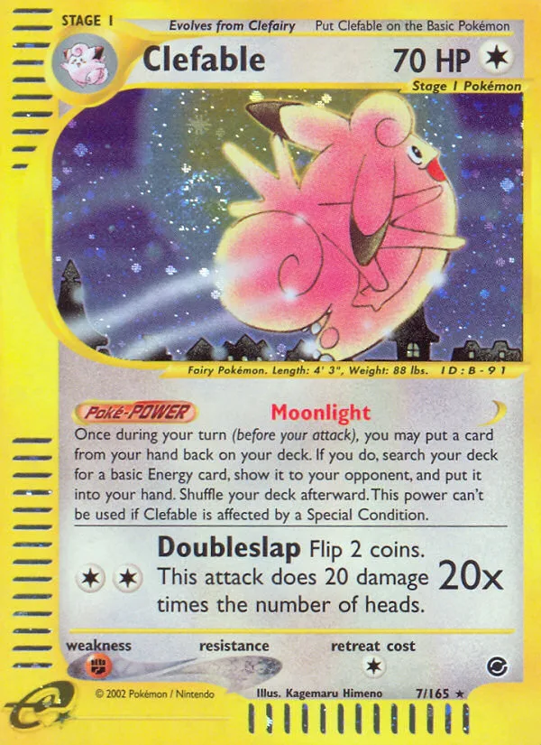 Clefable #7 Expedition Base Set Pokemon card