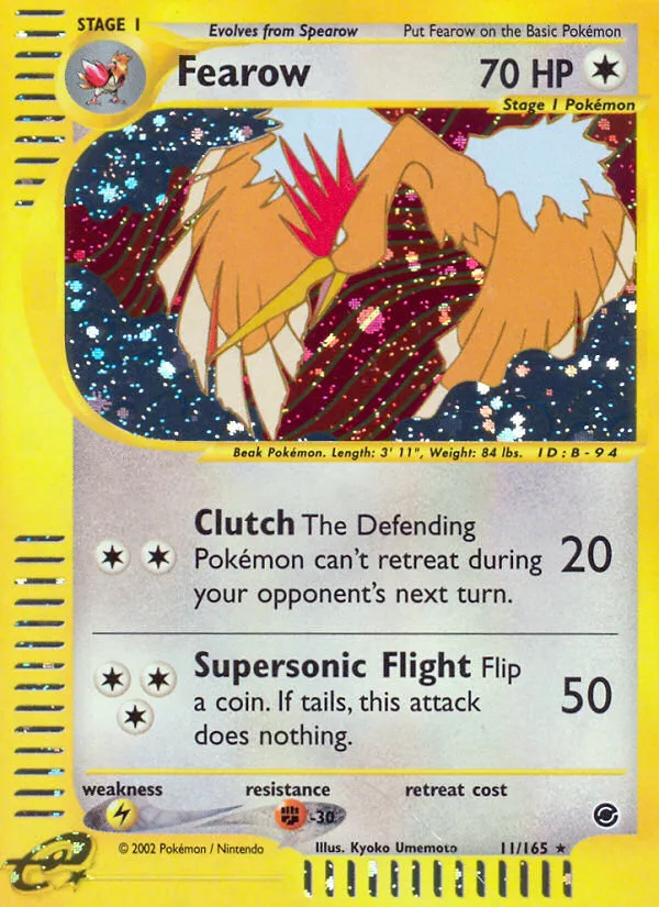 Fearow #11 Expedition Base Set Pokemon card