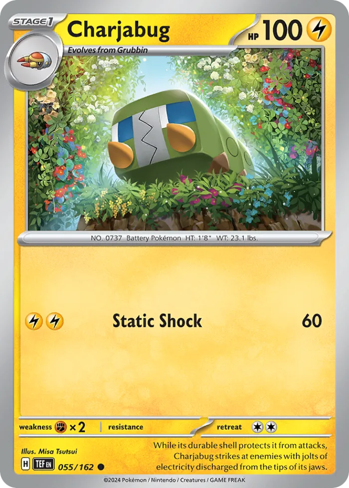 Charjabug #55 Temporal Forces Pokemon card