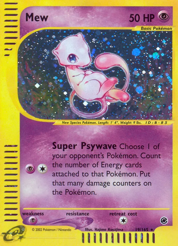 Mew #19 Expedition Base Set Pokemon card