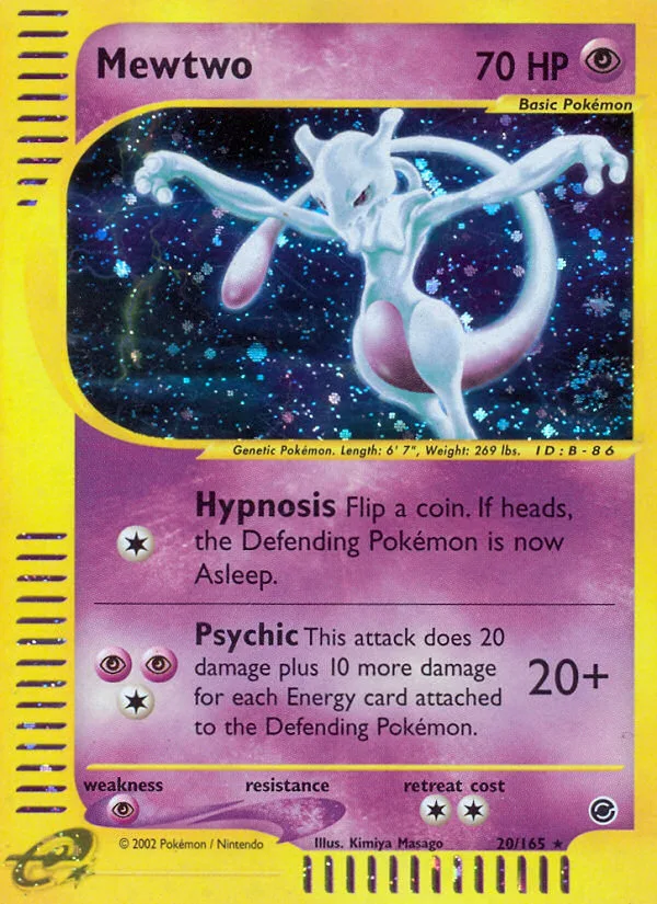 Mewtwo #20 Expedition Base Set Pokemon card
