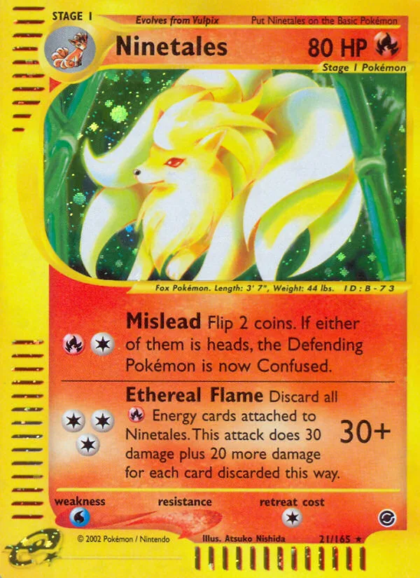 Ninetales #21 Expedition Base Set Pokemon card