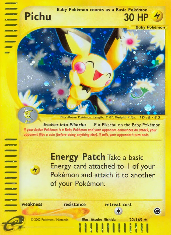 Pichu #22 Expedition Base Set Pokemon card