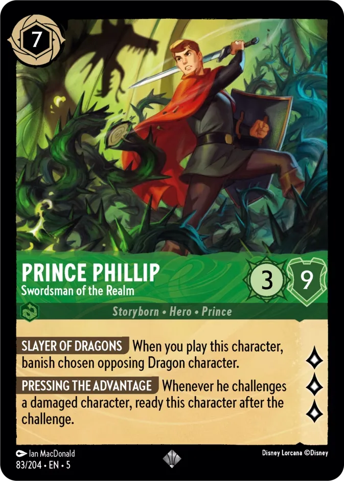 Prince Phillip #83 Shimmering Skies Disney Lorcana card