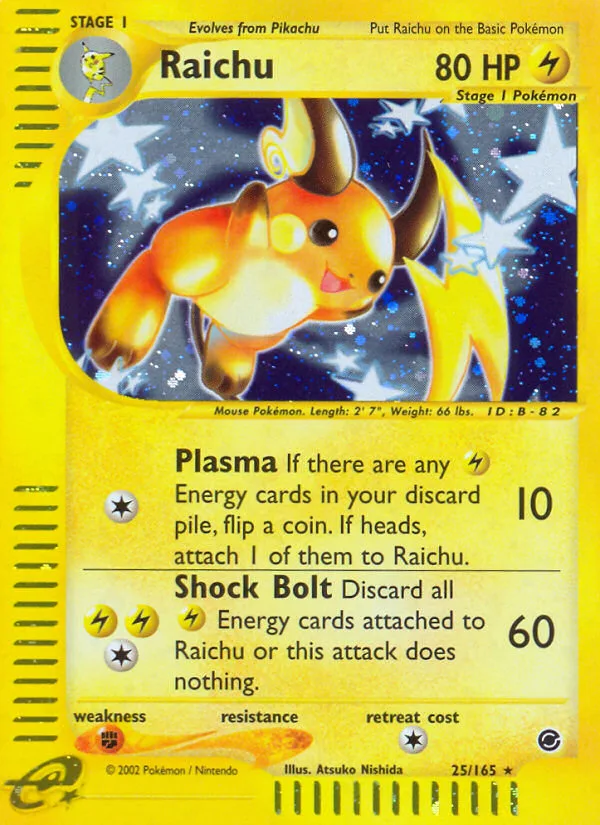 Raichu #25 Expedition Base Set Pokemon card