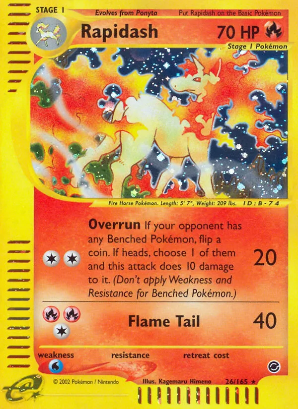 Rapidash #26 Expedition Base Set Pokemon card