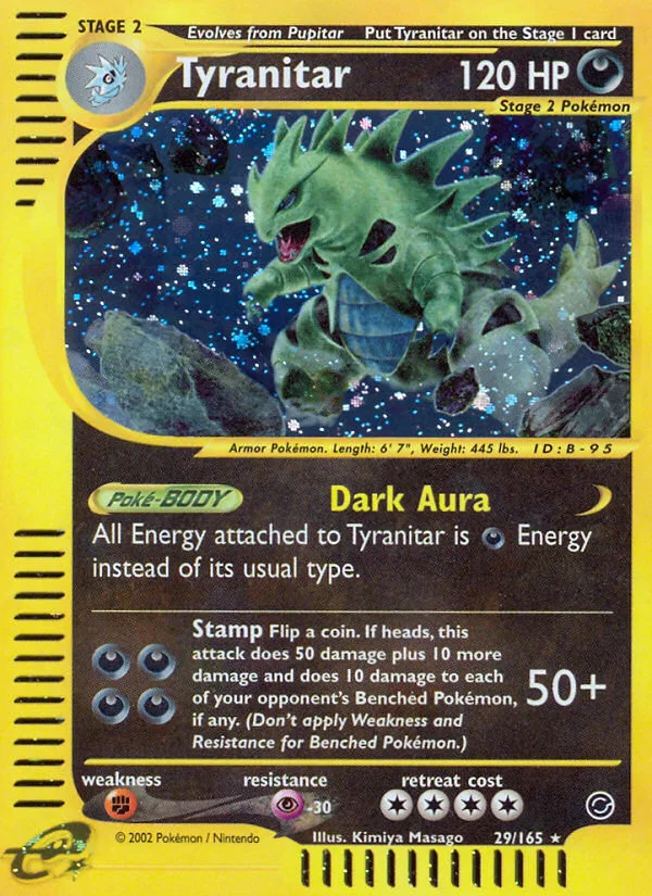 Tyranitar #29 Expedition Base Set Pokemon card